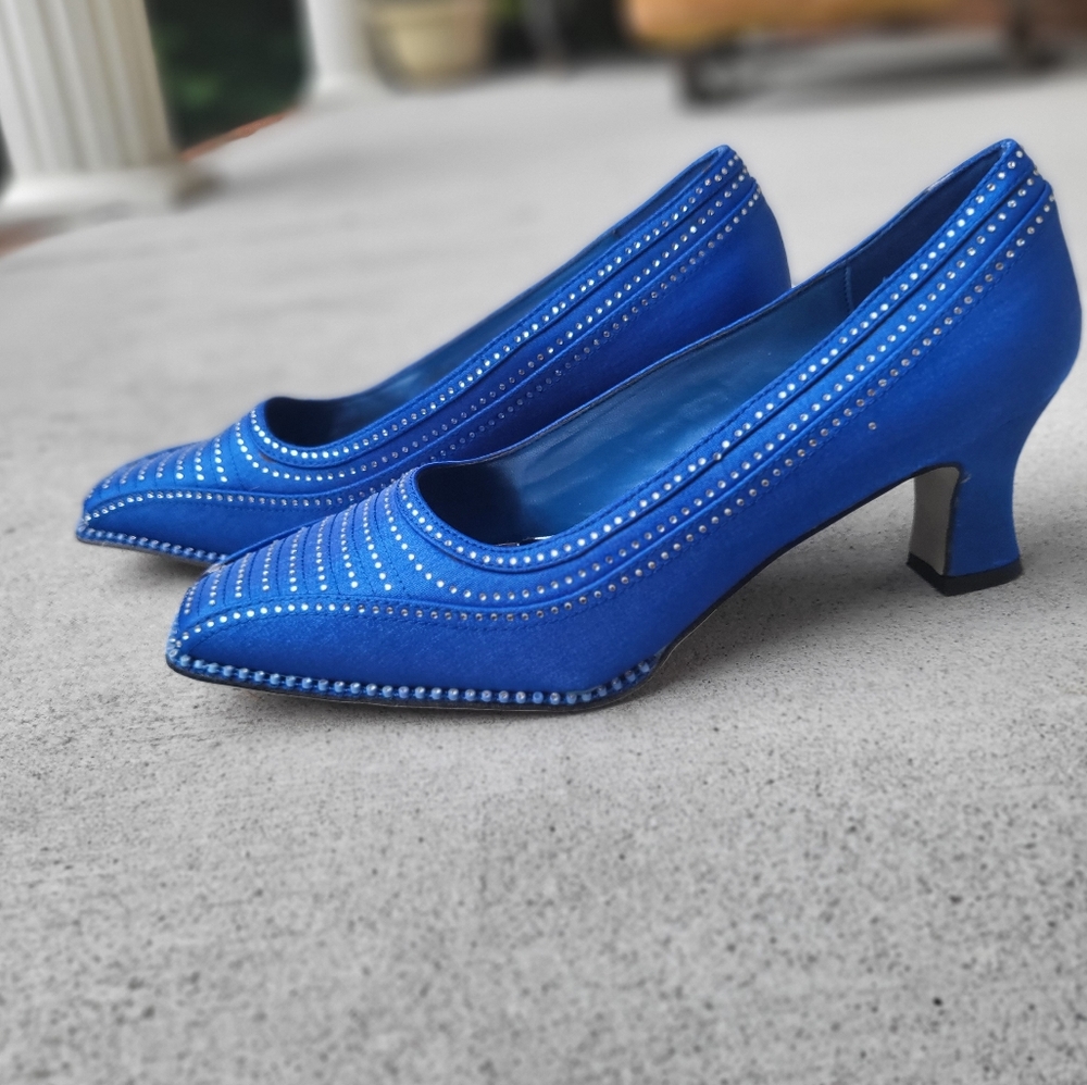 Royal Blue Valenti Franco Heels Womens 12